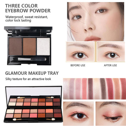 All-in-One Makeup Kit with 20 Brushes