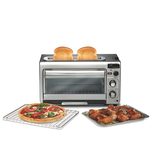Hamilton Beach 2-in-1 Countertop Toaster Oven and Long Slot 2 Slice Toaster