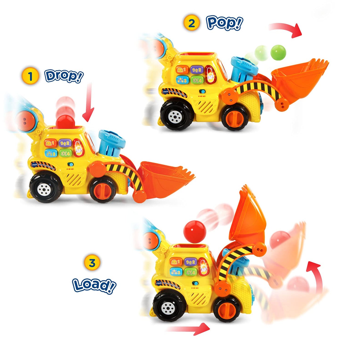 VTech Push and Pop Bulldozer Toy