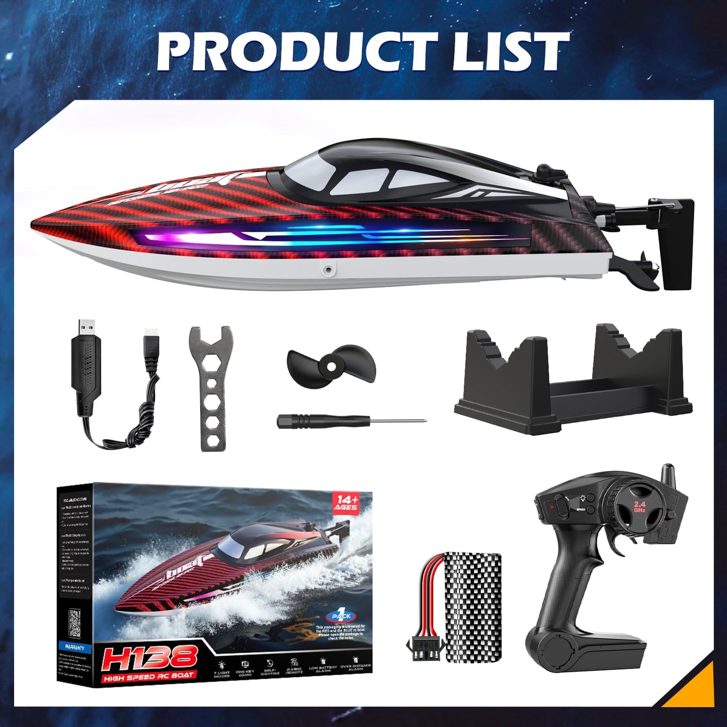 RC Boat 30KMH Remote Control Fast Speed Water Play
