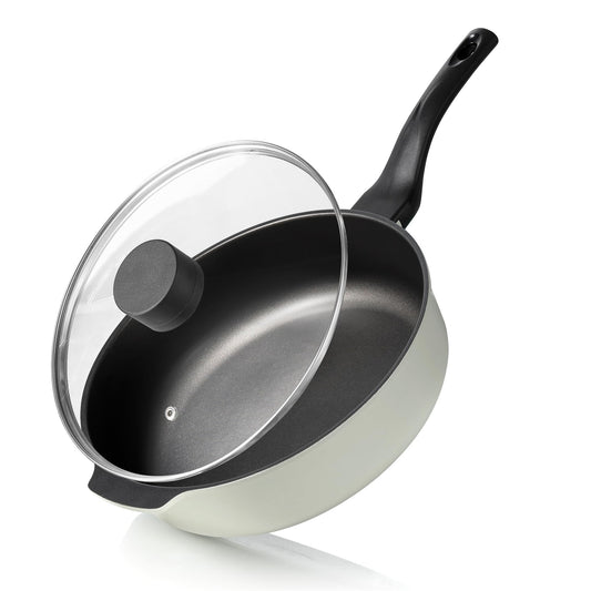 CAROTE 12 Inch Non-Stick Frying Pan with Lid