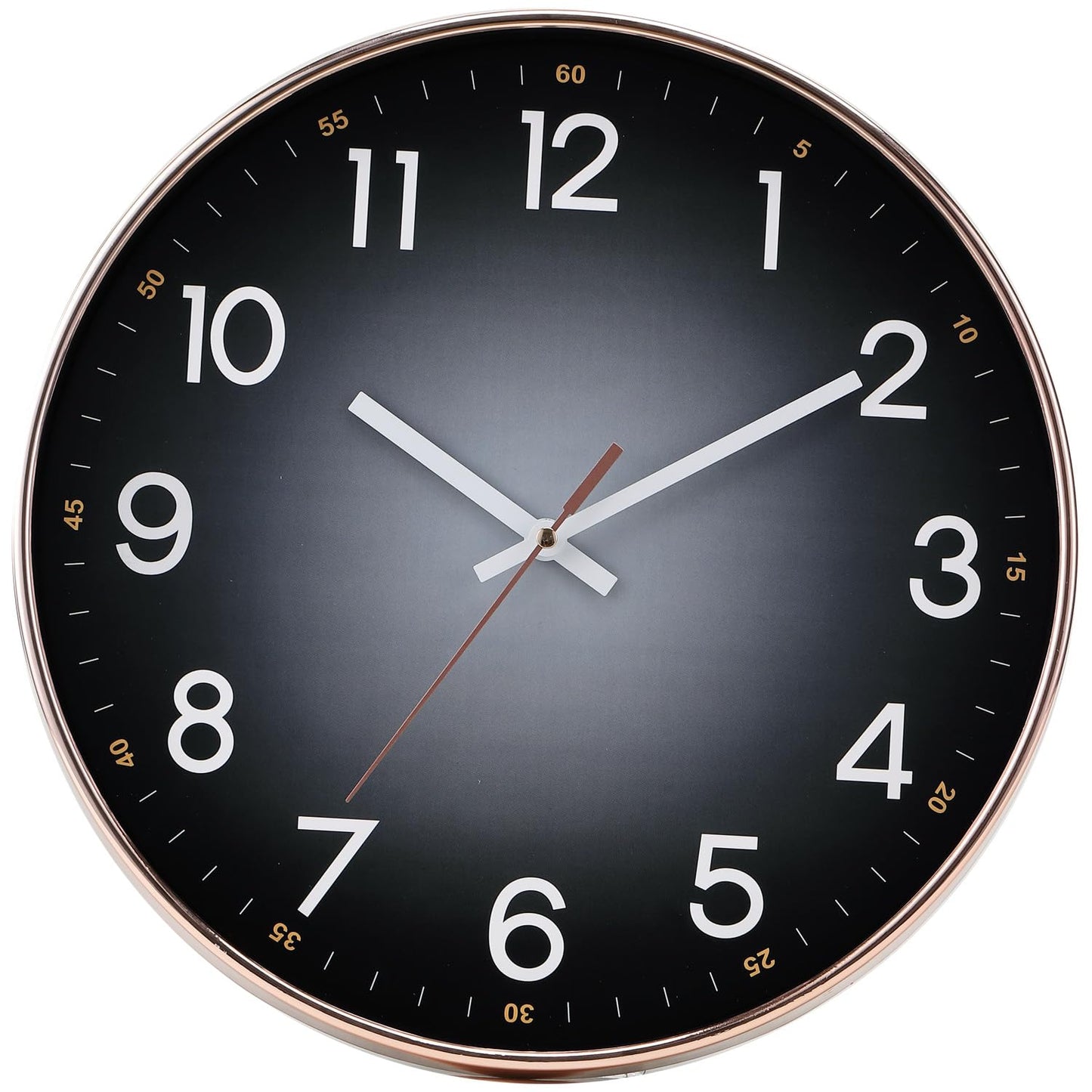 QWANPET Wall Clock,12" Modern Round Wall Clocks,Quality Quartz Silent Non-Ticking Wall Clock,Decor Wall Clocks for Living Room Bedroom Kitchen Home