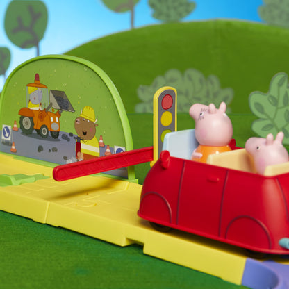 Peppa Pig All Around Peppa’s Town Playset with Car Track, Preschool Toys, Toys for 3 Year Old Girls and Boys and Up