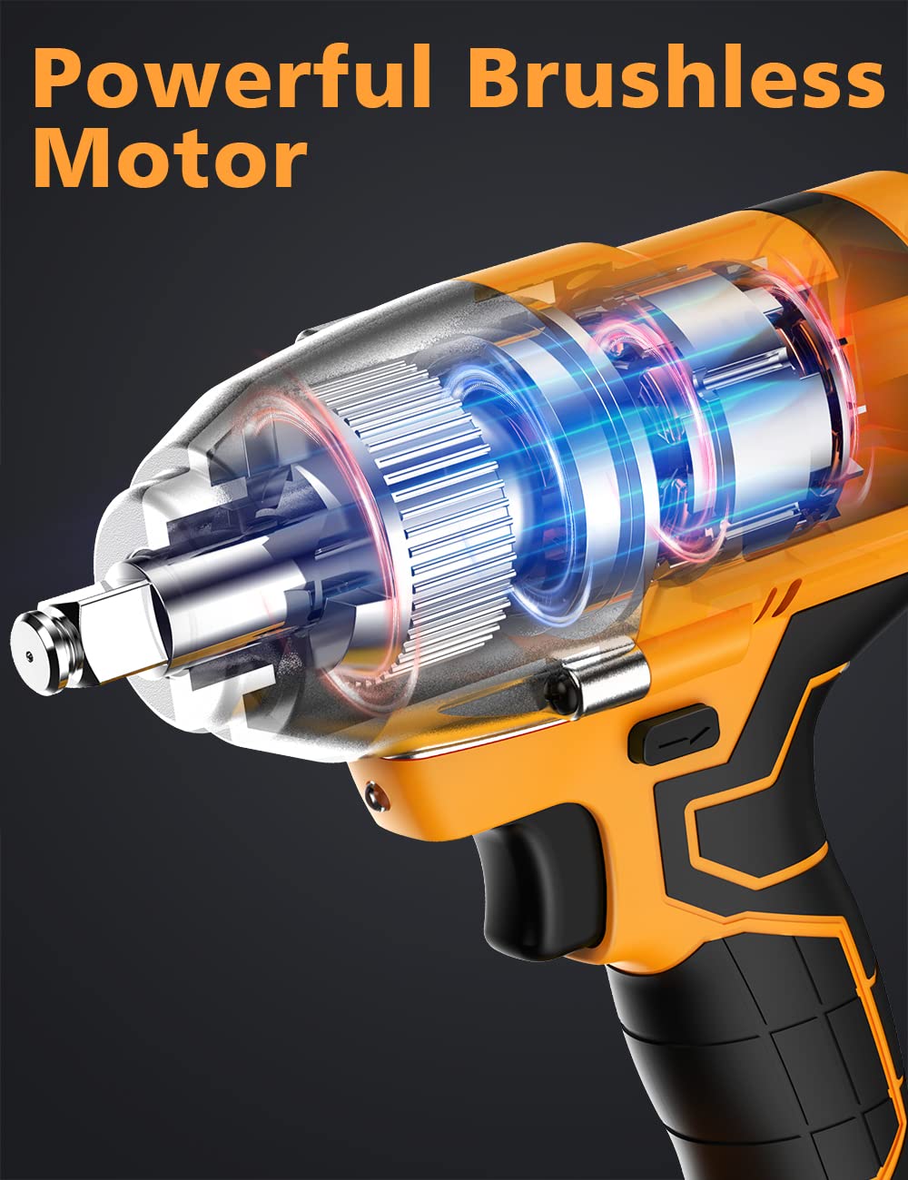 VTEK 1/2 Inch Brushless Cordless Impact Wrench