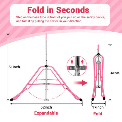Height Adjustable Gymnastics Bar for Kids