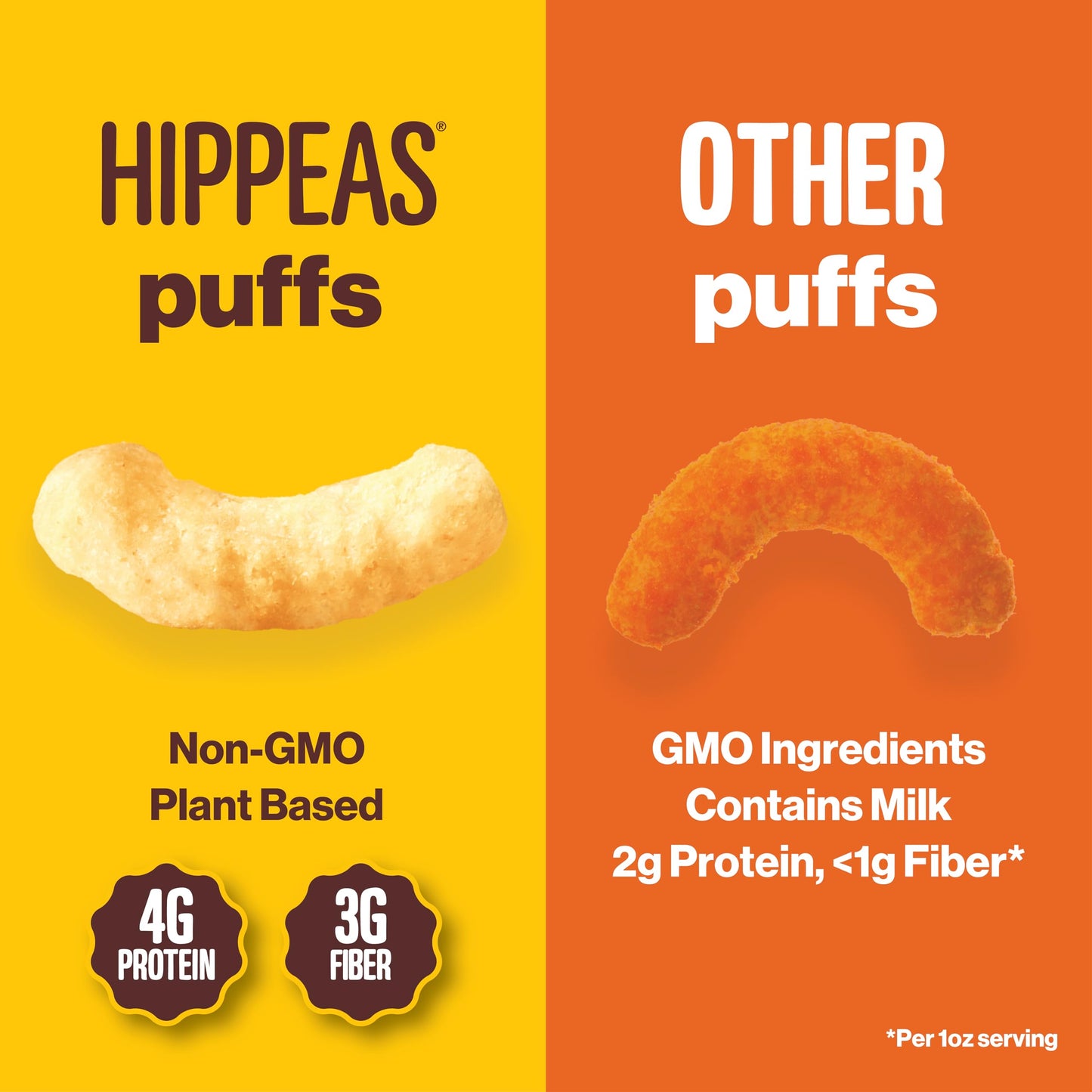30 Pack HIPPEAS Cheezy Chickpea Puffs Snacks