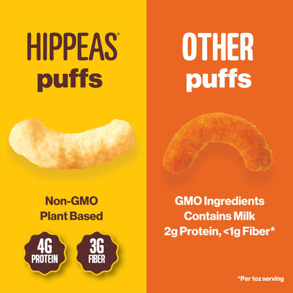 30 Pack HIPPEAS Cheezy Chickpea Puffs Snacks