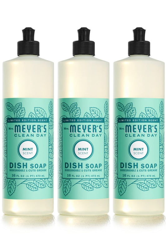 MRS. MEYER'S CLEAN DAY Mint Liquid Dish Soap 3-Pack