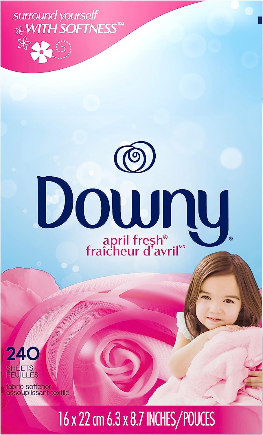 240 Count Downy Dryer Sheets Fabric Softener
