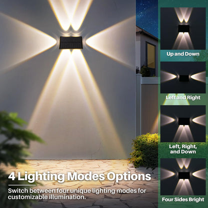 4 Pack Solar Fence Lights for Outdoor Use