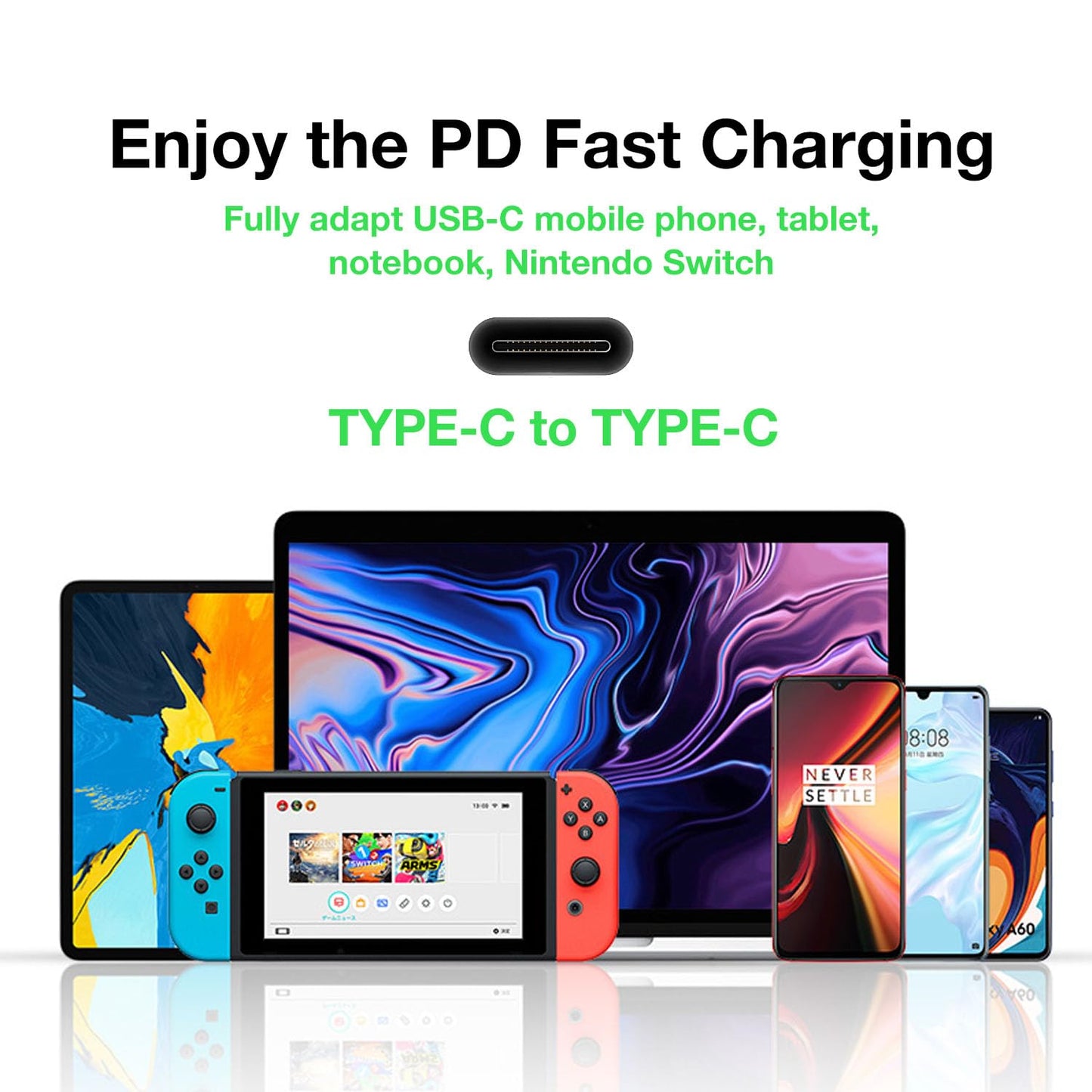 Fast Charger with 6ft Cable