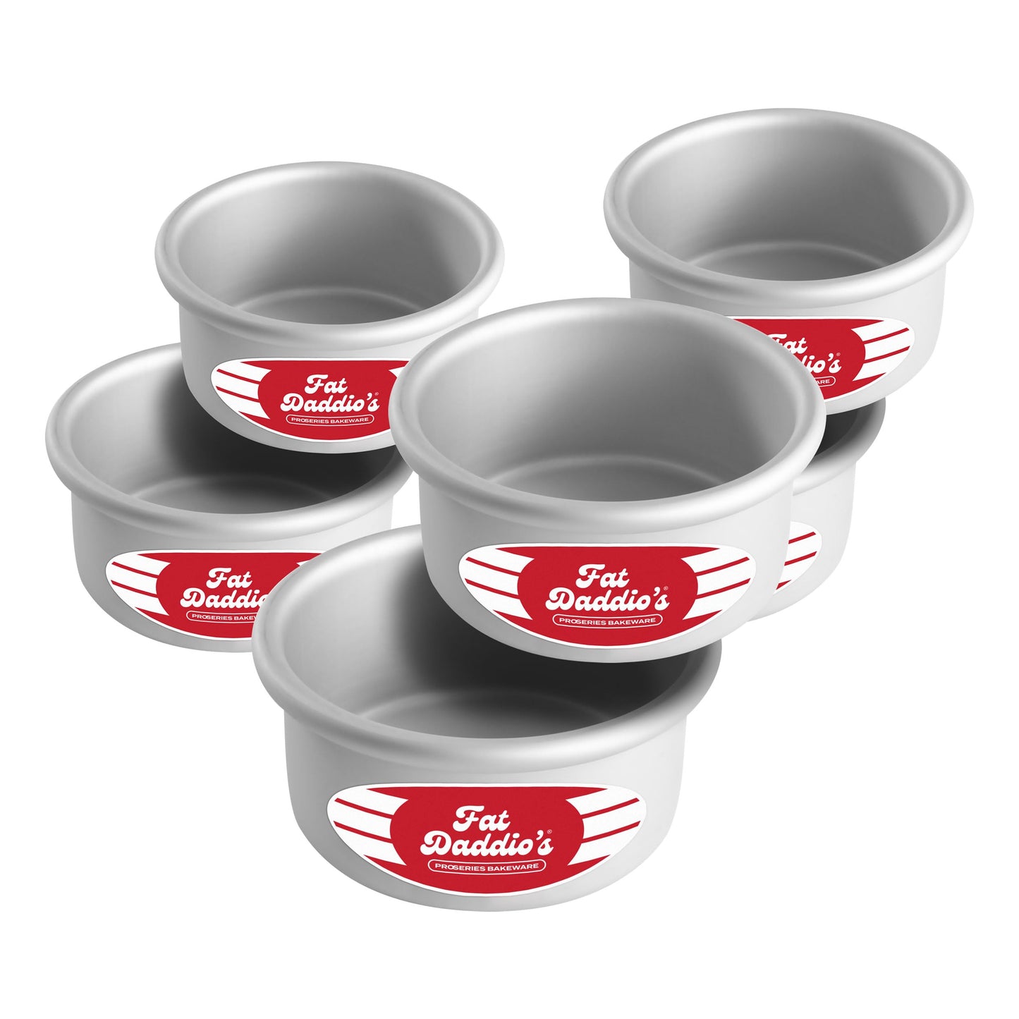 Fat Daddio's Set of 6 Round Cake Pans