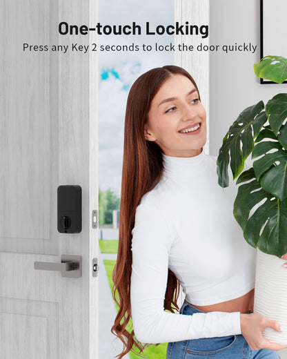 Electronic Keypad Deadbolt Door Lock, Satin Nickel
