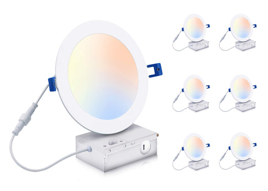 6 Pack CLOUDY BAY Dimmable Recessed Lighting