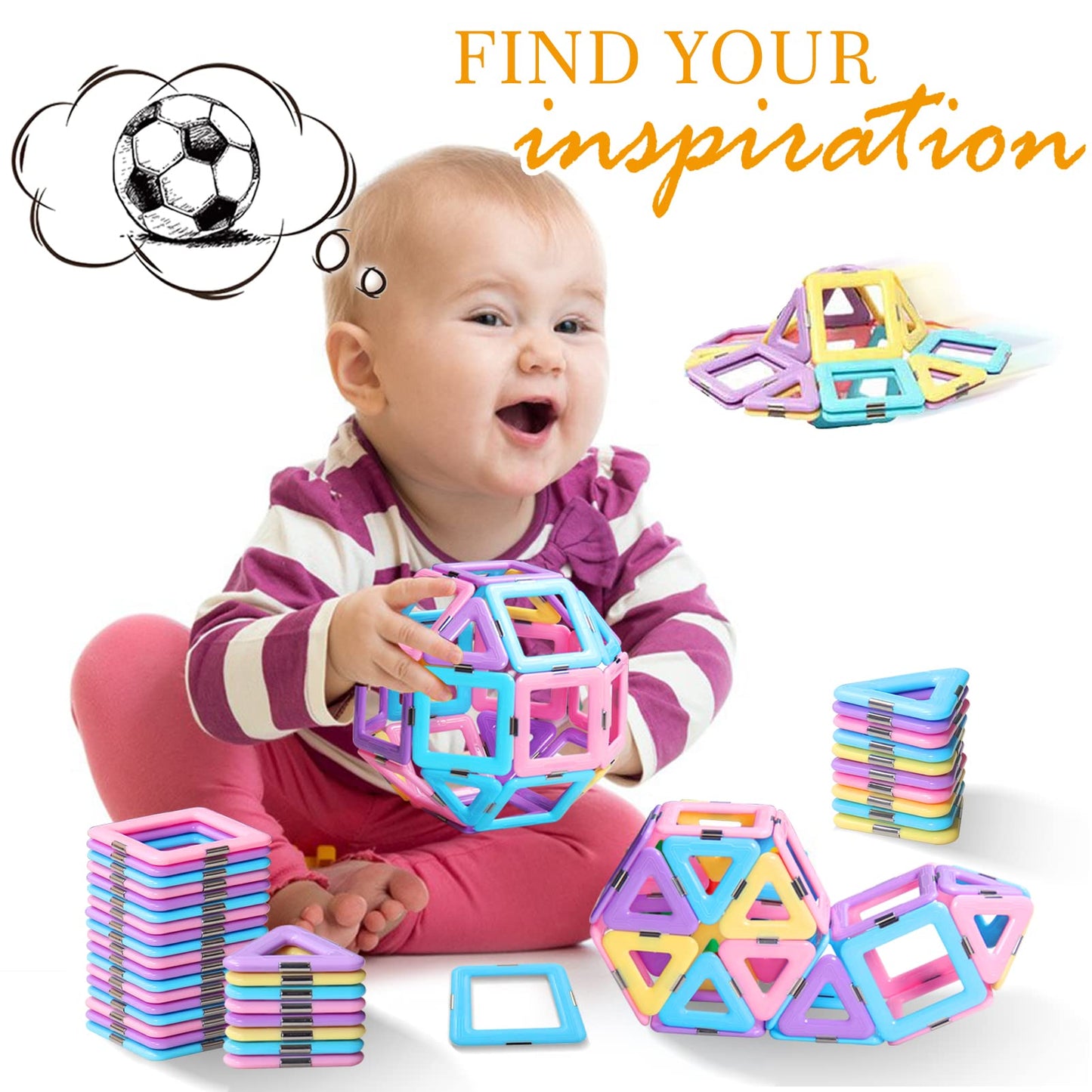 Magnetic Tiles Building Set for Kids 3-8 Years