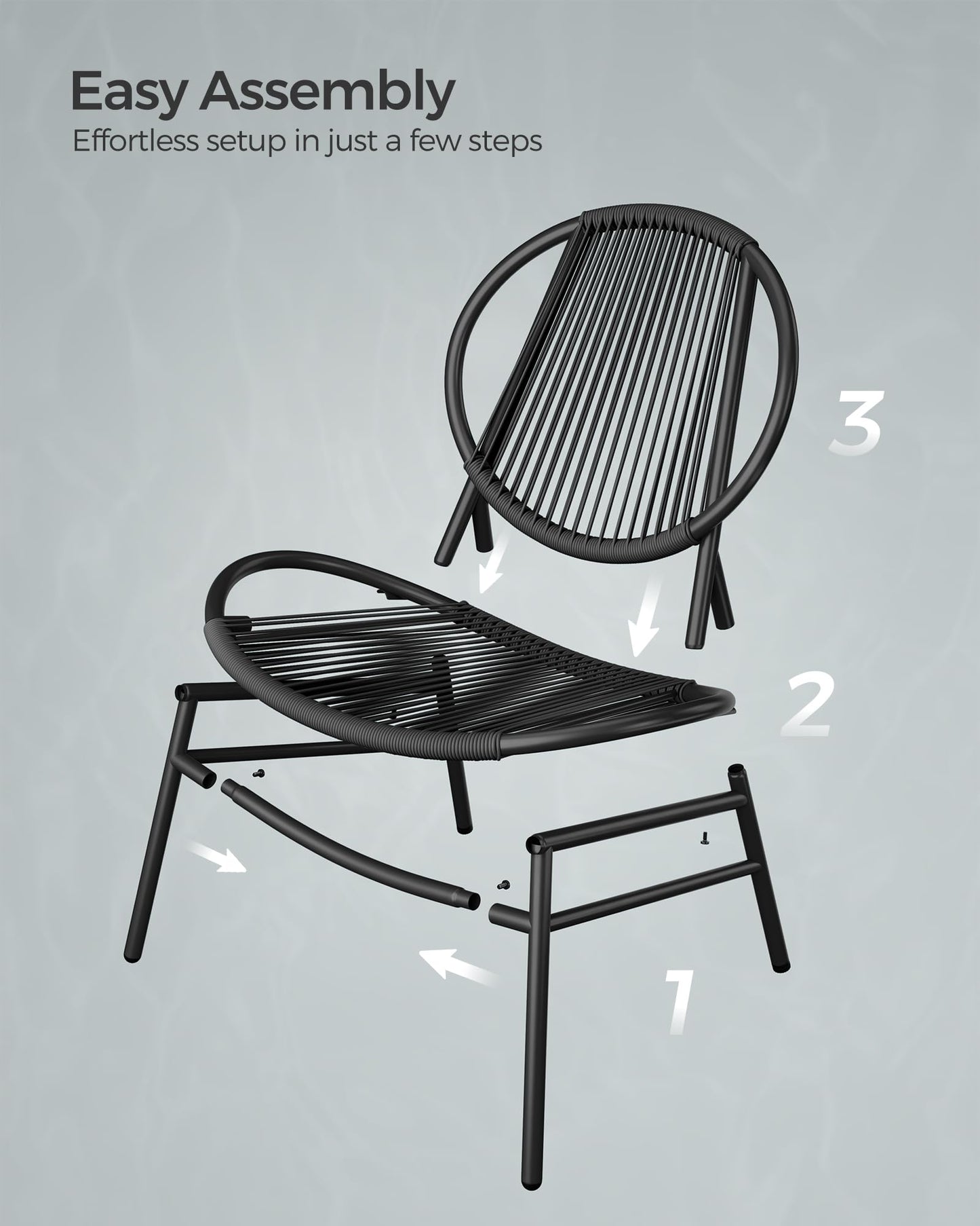 SONGMICS 3-Piece Patio Bistro Furniture Set