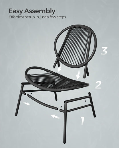 SONGMICS 3-Piece Patio Bistro Furniture Set