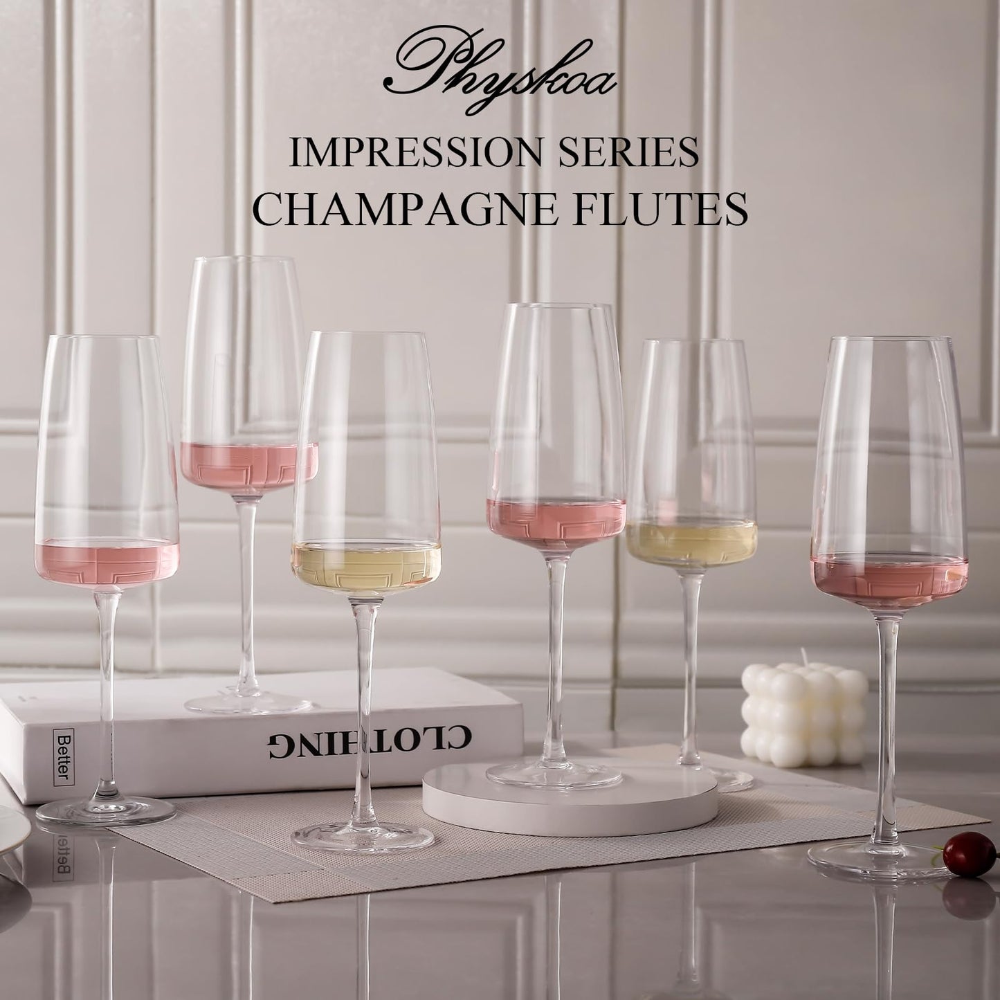 Physkoa Hand Blown Wine and Champagne Glasses