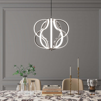 UPDATE: DEAD! Modern LED Chandelier,Chrome Hanging Pendant Lights,Easy Install Suitable for Dining Room Living Room Bedroom Kitchen and Corridor (10 Light, Silver)