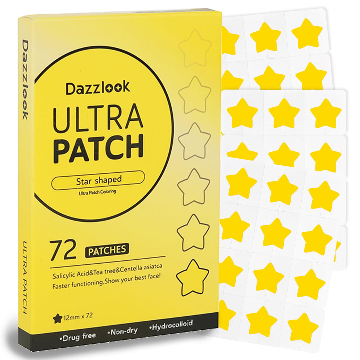 72 Count Hydrocolloid Salicylic Acid Pimple Patches