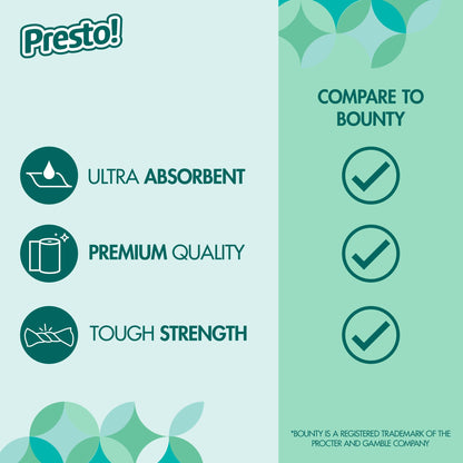 Presto! Flex-a-Size Paper Towels, 12 Huge Rolls = 38 Regular Rolls