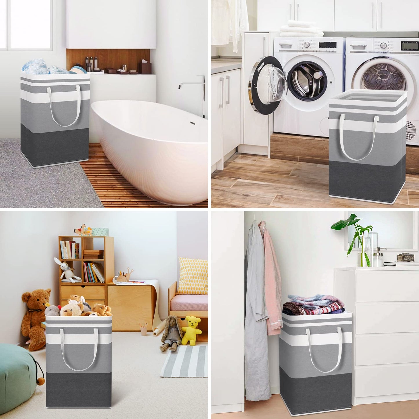 2 Pack Large Waterproof Laundry Basket