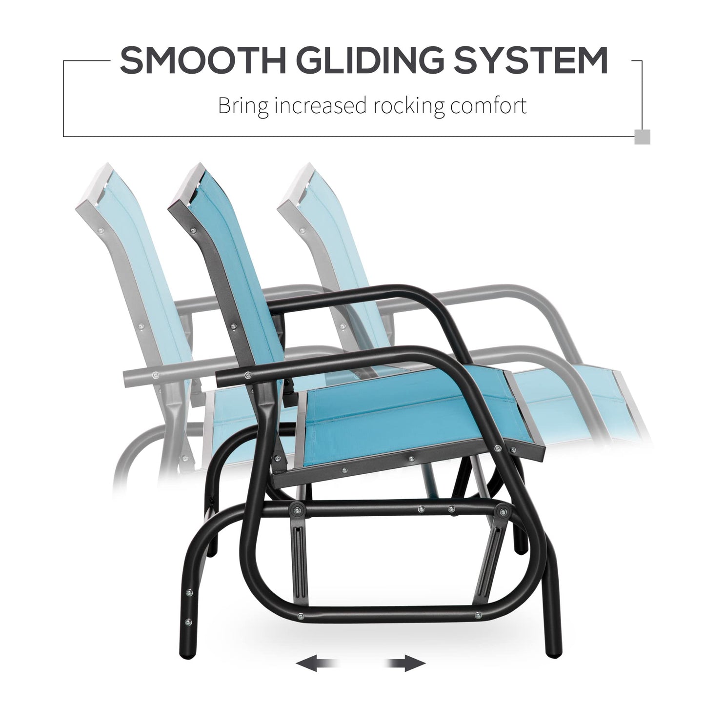 2-Person Outdoor Glider Bench by Outsunny