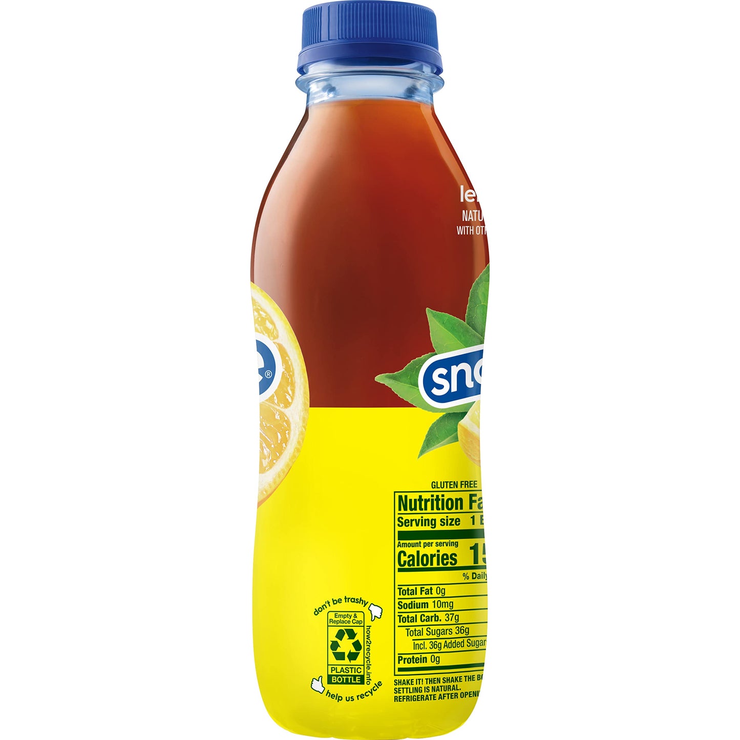 Snapple, Lemon Tea, Recycled Bottle, 16 Fl Oz, 12 Count
