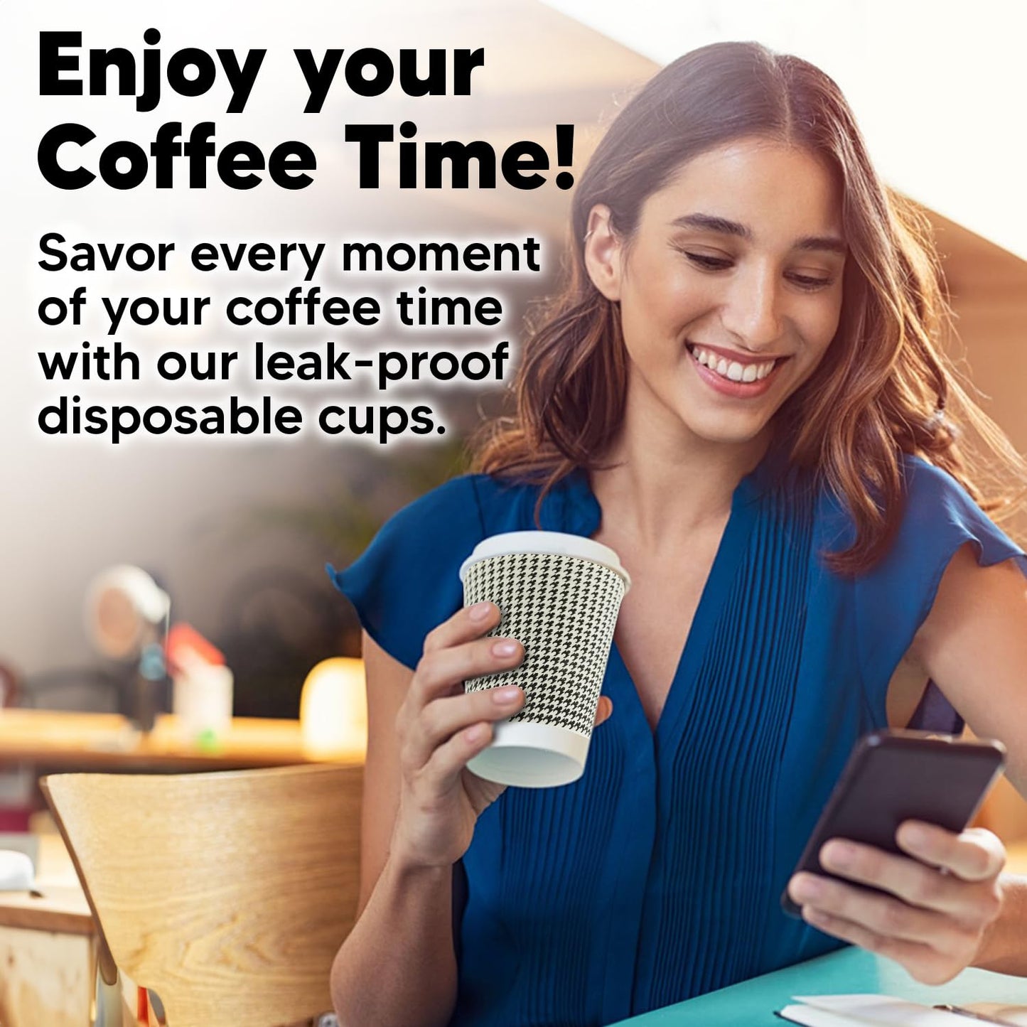 TOPtoper 350 Pack 8 oz Insulated Disposable Coffee Cups with Lids, Double Wall Corrugated Paper Hot Cups Bulk To Go Disposable Cups for Hot Beverage or Cold Drinks Ideal for Cafes