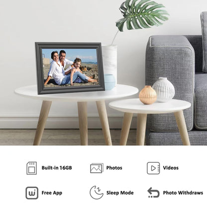Forc Digital Picture Frame WiFi 10.1 Inch Digital Photo Frame, Electronic Picture Frame, 16GB Storage, Auto-Rotate, IPS Touch Screen, Easy Setup and Share Photos and Videos via Free App from Anywhere