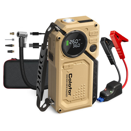 Portable Car Jump Starter with Air Compressor
