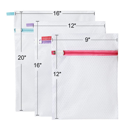 3 Pack Laundry Bags with Zipper for Delicates