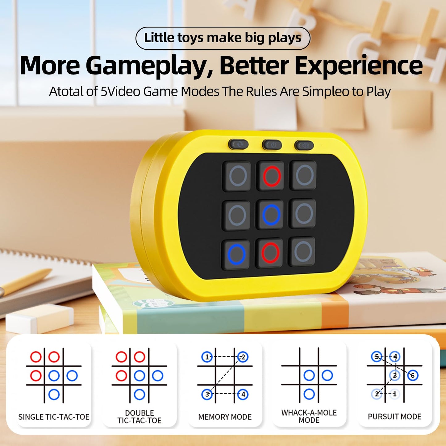 Tic Tac Toe 5-in-1 Sensory Puzzle Game