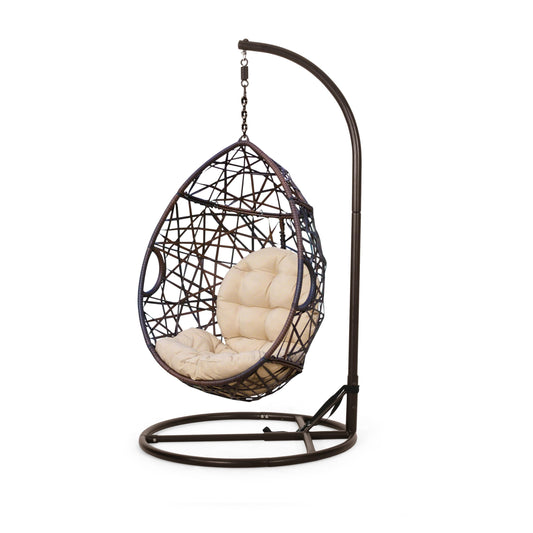 Hanging Wicker Tear Drop Chair by Christopher Knight
