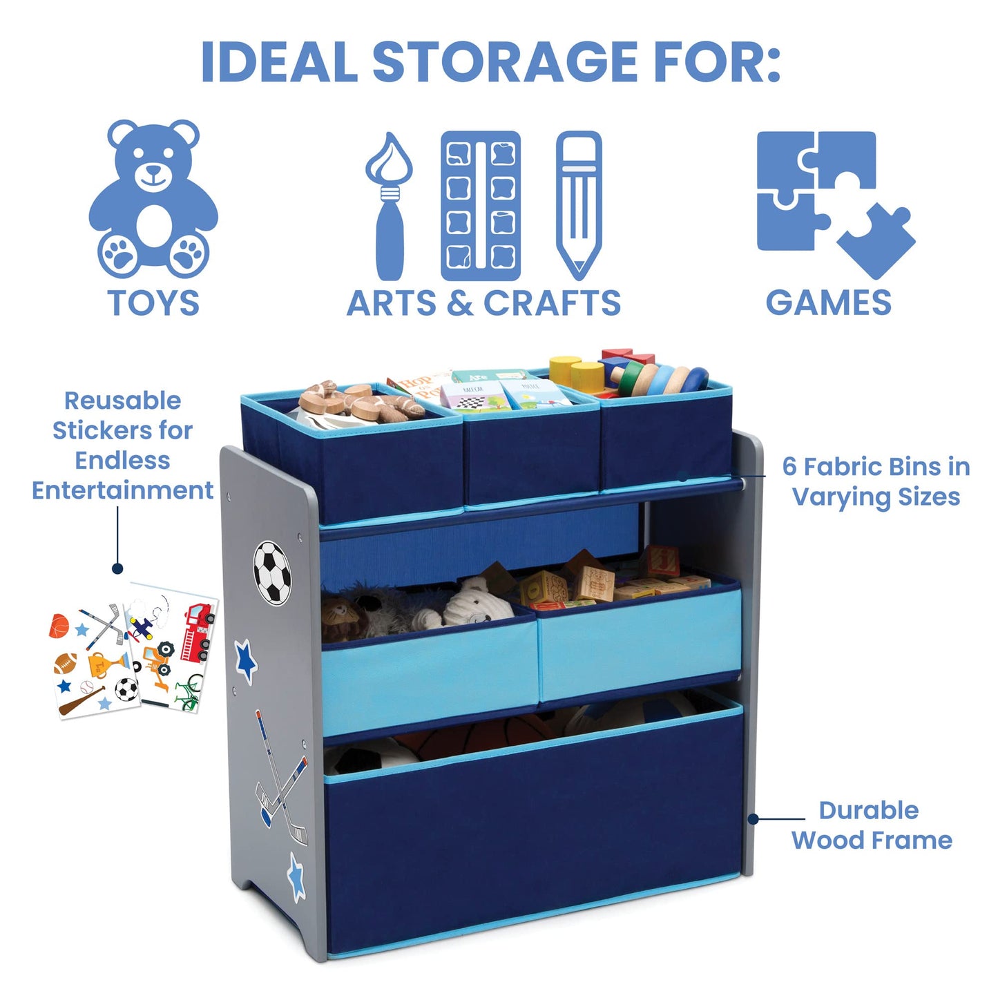 6 Bin Toy Organizer by Delta Children