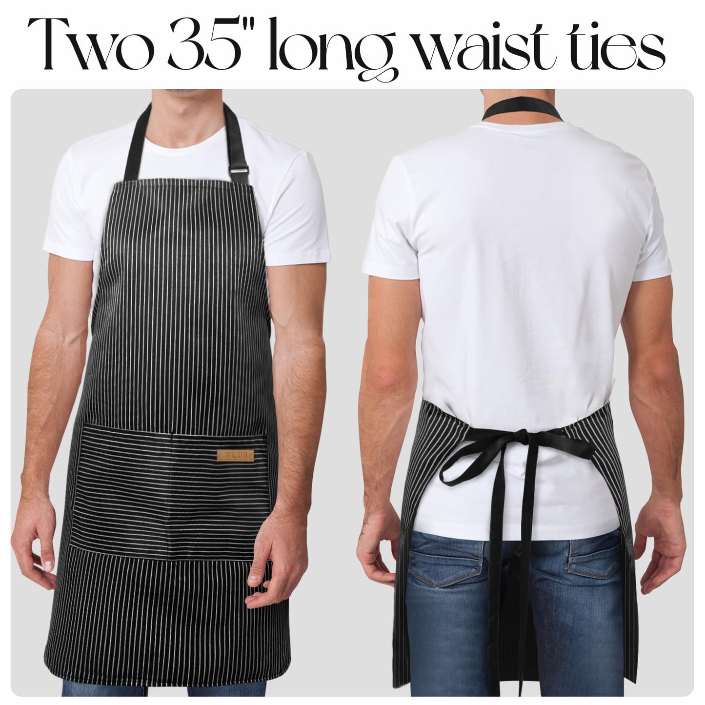 Adjustable Chef Apron with 2 Pockets