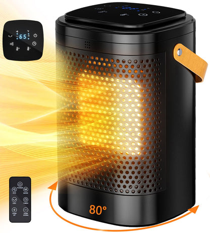 Portable 1500W Electric Space Heater with Timer