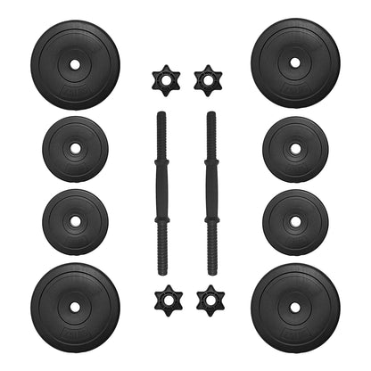 BalanceFrom Fitness 40 Pound 14 Item All Purpose Vinyl Weight Dumbbell Set with 2.5 Pound and 7.5 Pound Weights and Collar Locks, Black