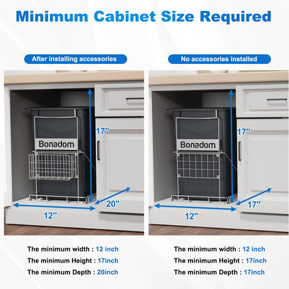 Pull Out Kitchen Trash Can Under Cabinet Kit