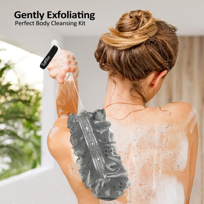 4PCS Loofah Sponge Body Scrubber Set