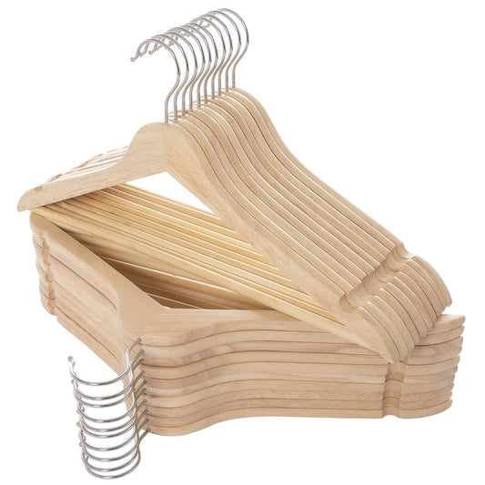ELONG HOME Wooden Suit Hangers 30 Pack