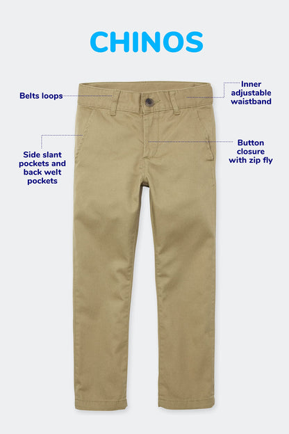 The Children's Place baby boys and Toddler Stretch Skinny Chino Pants Jeans, New Navy Single, 2T US