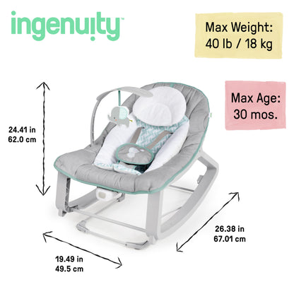 Ingenuity 3-in-1 Vibrating Baby Bouncer & Rocker
