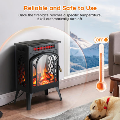 Rintuf 1500W Electric Fireplace Heater with Remote