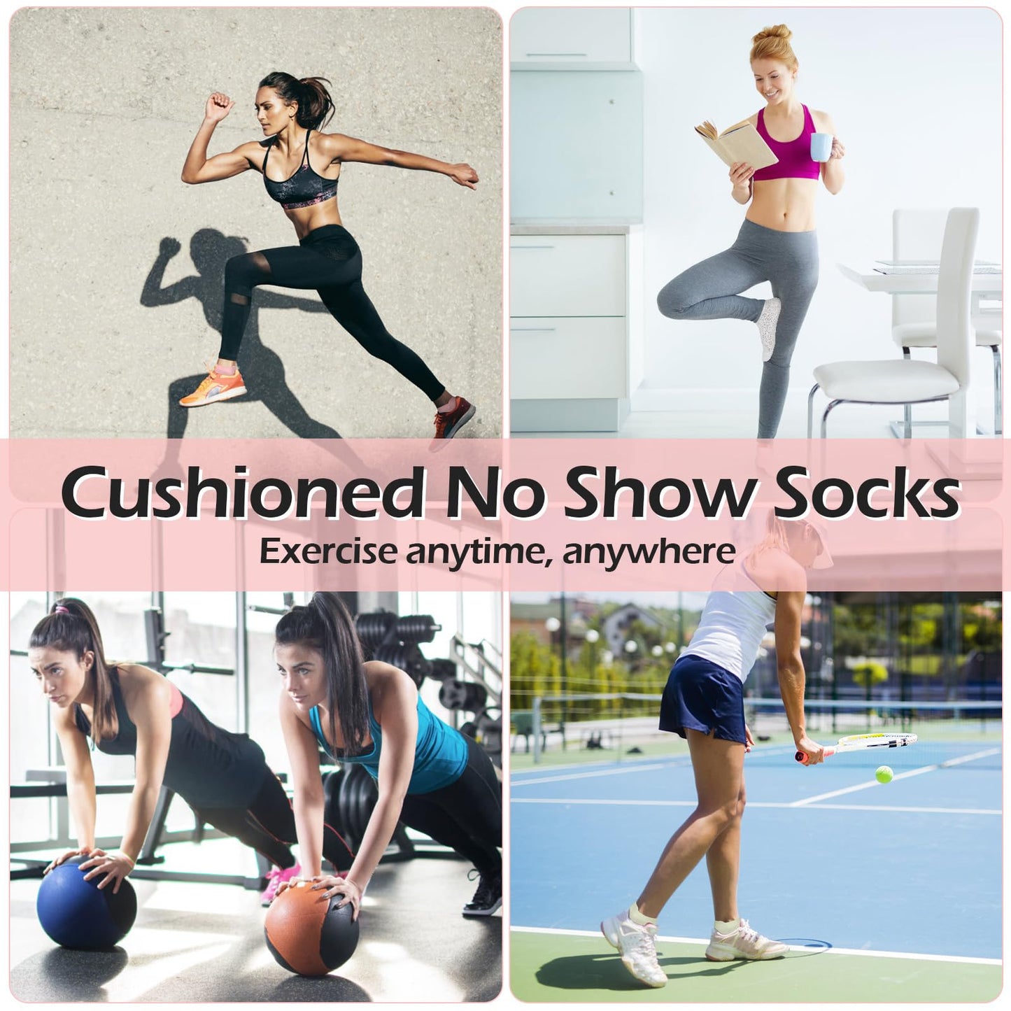 8 Pairs Women Ankle Socks - Regular Fit