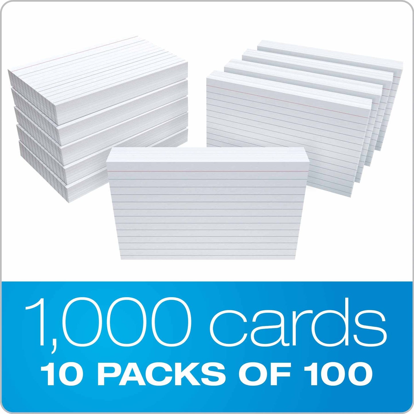 Oxford Ruled 4" x 6" Index Cards, 1000 Pack