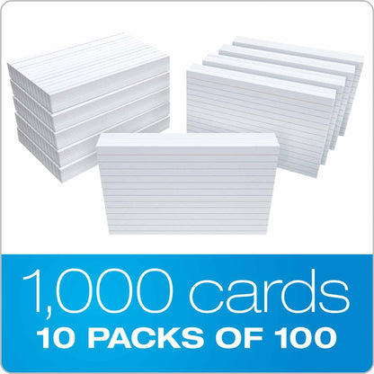 Oxford Ruled 4" x 6" Index Cards, 1000 Pack