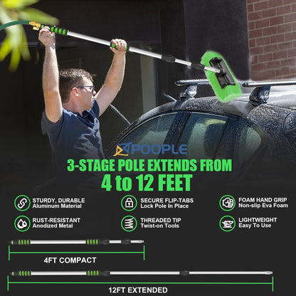 11' Car Wash Brush with Flow-Thru Bristles