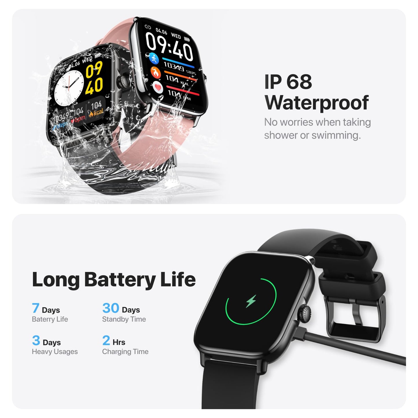 Smart Watch Fitness Tracker with Call Function