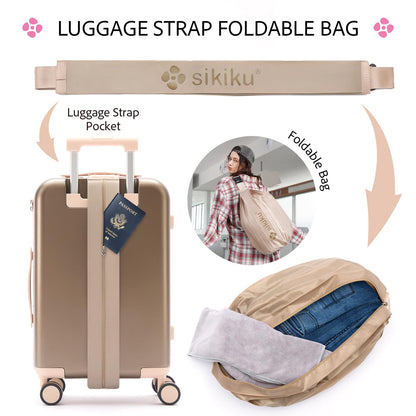 4-Piece Lightweight Luggage Set with Spinner Suitcase